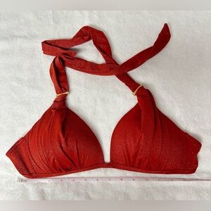 Kenneth Cole Sparkling Rust Bikini Top